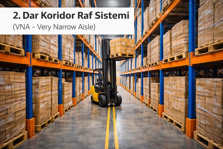 Dar Koridor Raf Sistemi (VNA – Very Narrow Aisle)