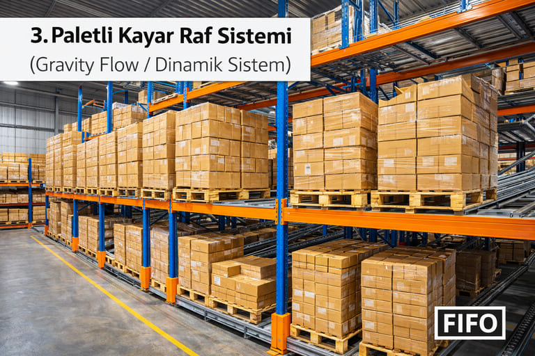 Paletli Kayar Raf Sistemi (Gravity Flow / Dinamik Sistem)